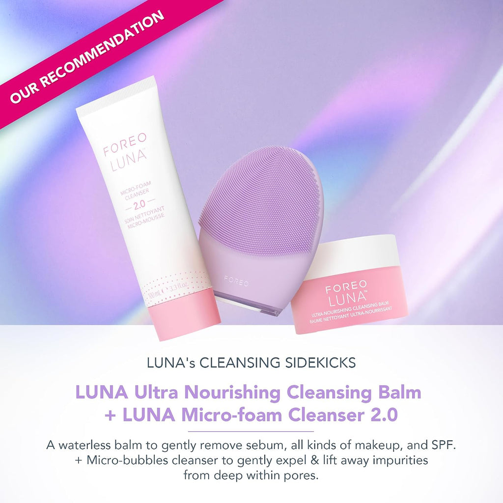FOREO LUNA 4 Cepillo de limpieza facial - Masajeador facial reafirmante - Cuidado antienvejecimiento - Mejora la absorción - Herramientas simples para el cuidado de la piel - Piel sensible
