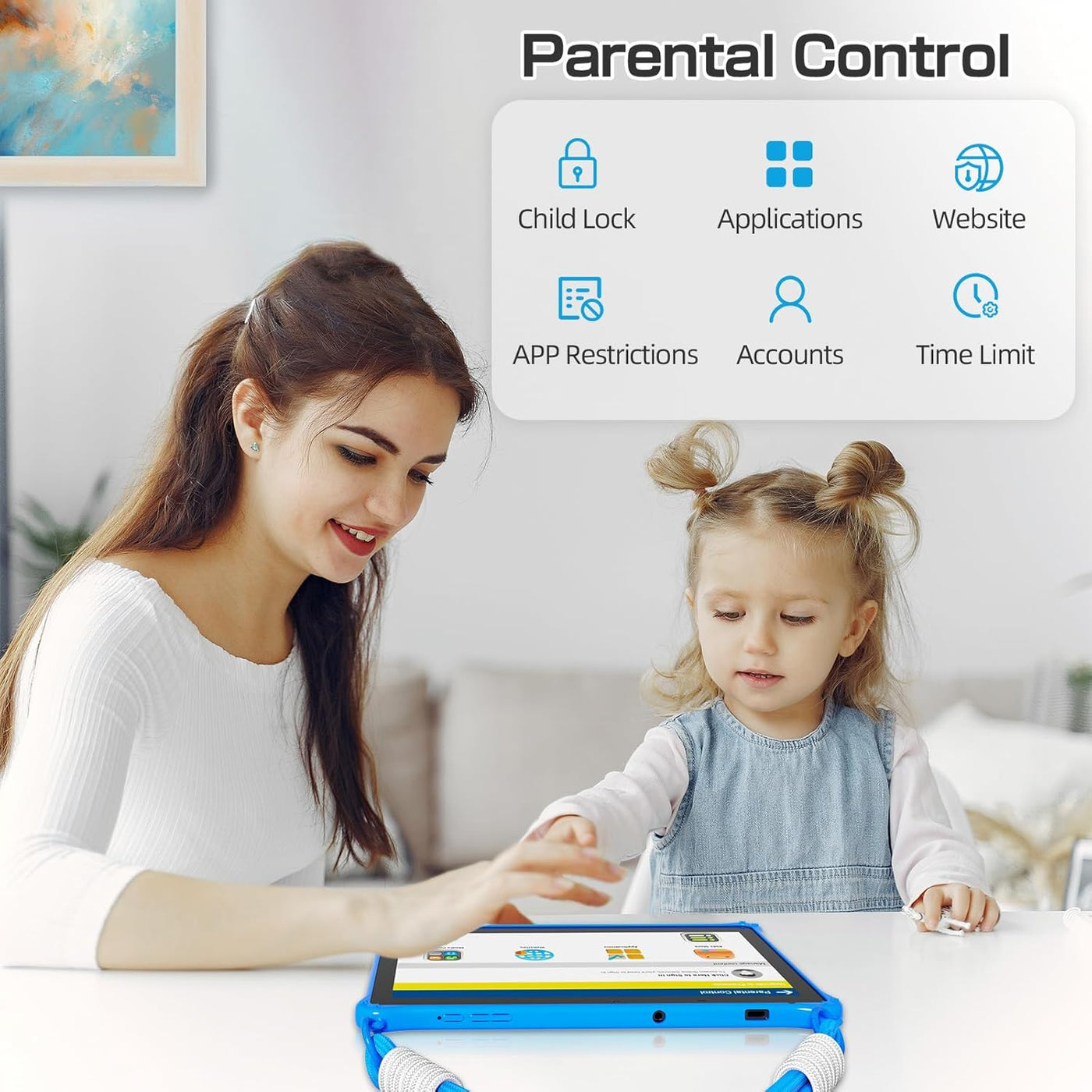 PRITOM Tabletas para niños de 10 pulgadas Android 13, tableta con c...