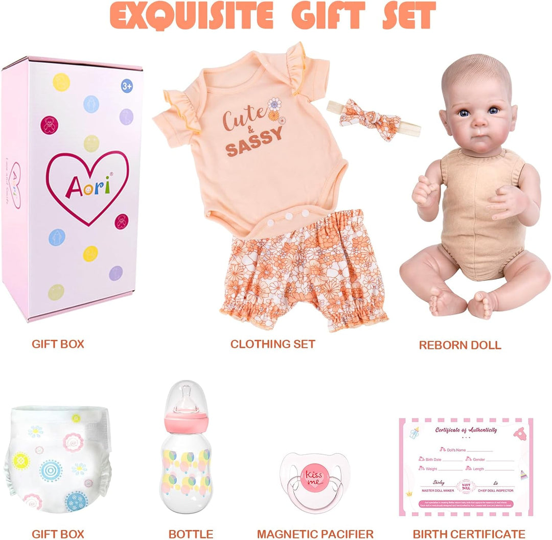 Aori Muñecas Reborn Niñas Realistas - Muñecas de bebé recién nacida...
