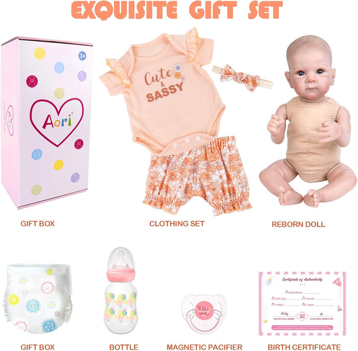Aori Muñecas Reborn Niñas Realistas - Muñecas de bebé recién nacida...