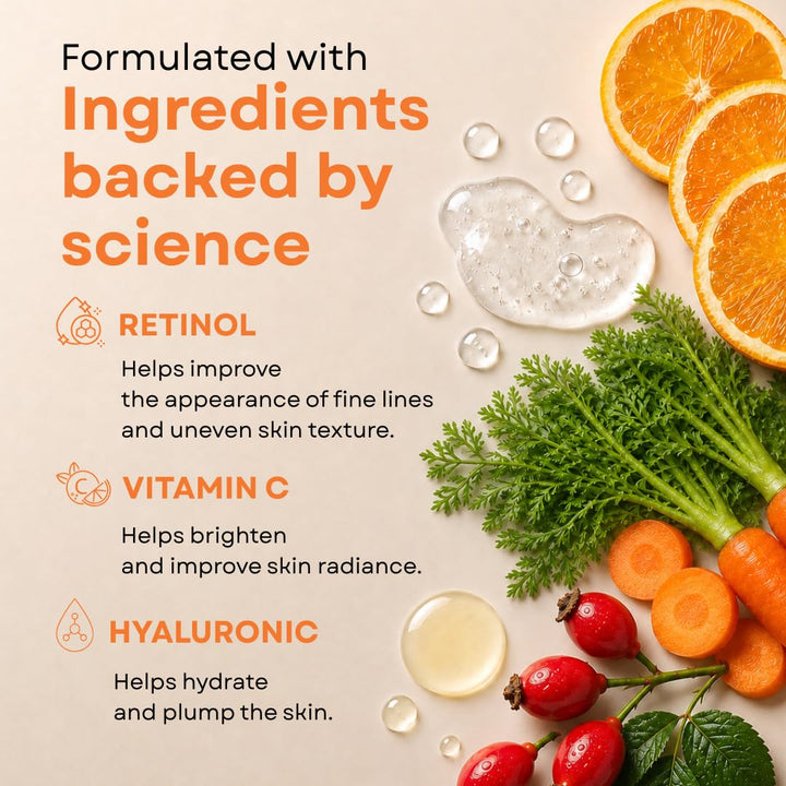 GLEOW - Set de cuidado de la piel: retinol, vitamina C y suero de á...