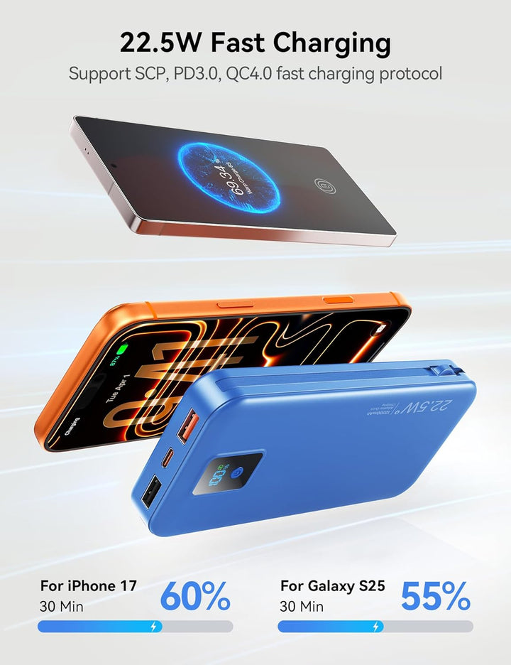 Cargador portátil, cargador de batería de carga rápida de 12000 mAh...