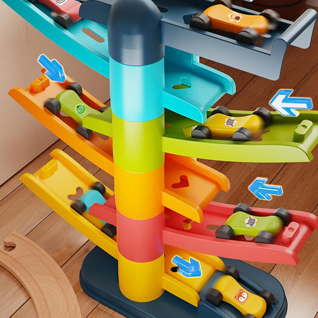 Juego de rampa de coche viejo juguete de vehículo de