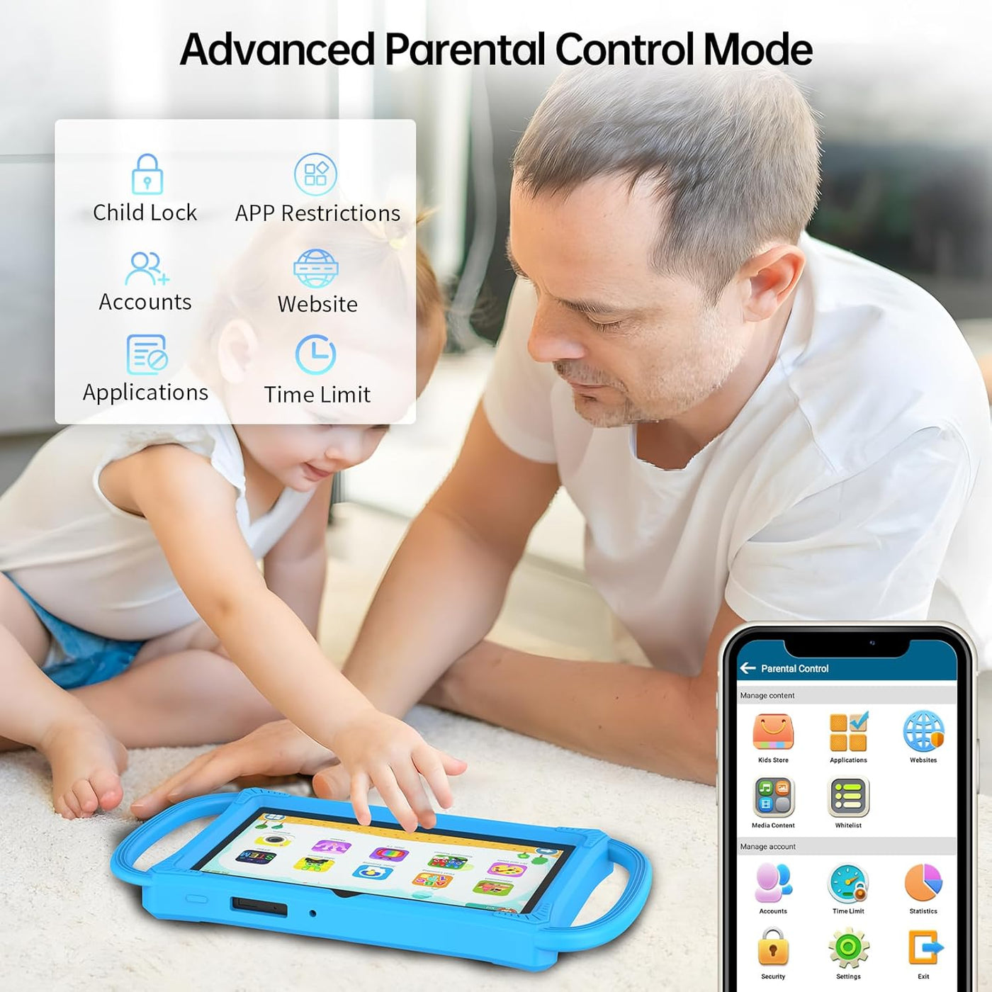 PRITOM Tabletas para niños de 7 pulgadas, 32 GB, tamaño perfecto pa...