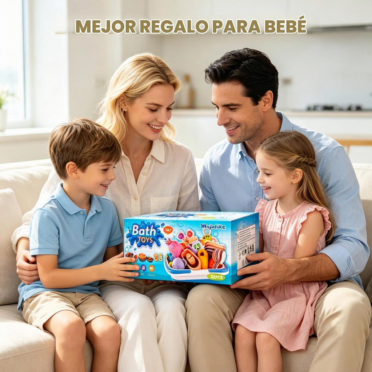 Juguetes de baño para bebés, juguetes de piscina, adecuados para niños y niños pequeños, juego 6 en 1 que incluye bote flotante, cuchara de baño y taza giratoria, juguetes de piscina y mesa de agua