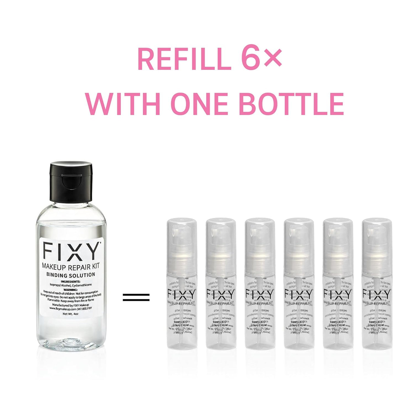 FIXY Spray reparador de maquillaje, solución de 4 onzas para restau...