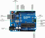 Kit inicial completo para Arduino Uno R3 con tutorial (63 artículos...
