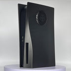 Faceplate para PS5 con ventilación de enfriamiento, cubierta frontal para consola, edición con lector disc, reemplazo de carcasa lateral DOBEWINGDELOU, accesorios de carcasa dura a prueba de golpes, anti-arañazos, polvo, ABS, negro