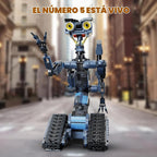 iATOM Johnny 5 Robot Building Set de 1176 piezas con control remoto, recargable, regalo para adultos y hombres, kit de modelo robótico de película STEM Tech