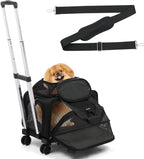 Transportador de mascotas expandible con ruedas aprobado por la