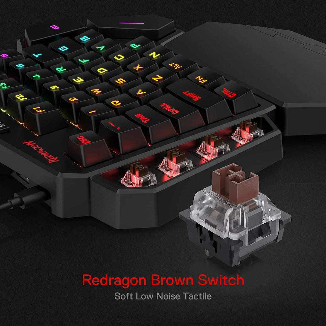 Redragon K585 DITI Teclado mecánico RGB con cable para juegos con u...
