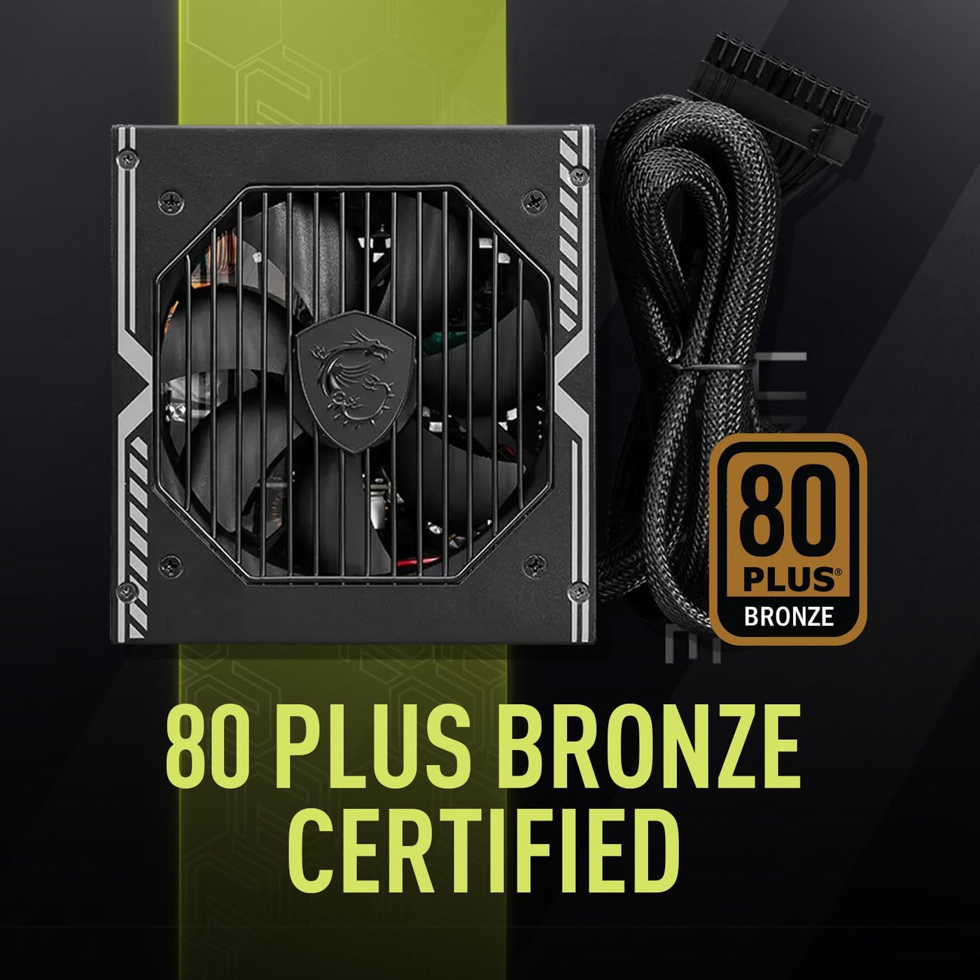 MSI MAG A650BE, fuente de alimentación semimodular compacta ATX de...