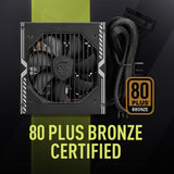 MSI MAG A650BE, fuente de alimentación semimodular compacta ATX de...