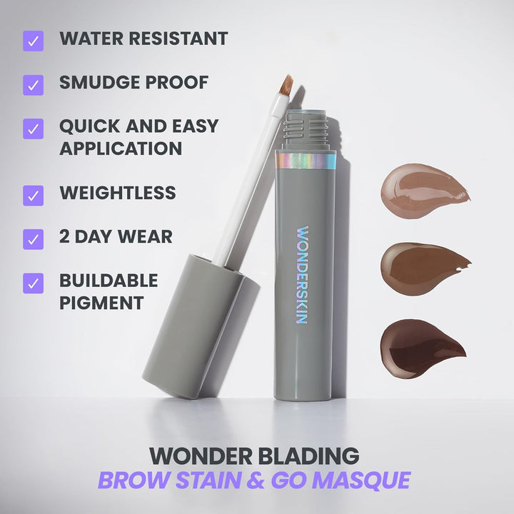 Wonderskin Wonder Blading Tinte de Cejas &amp; Go Masque - Tinte de...