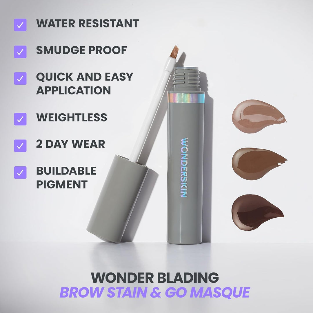 Wonderskin Wonder Blading Tinte para Cejas y Mascarilla - Tinte de...