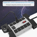 CCCEI Regleta de alimentación resistente con puertos USB, 10 tomacorrientes