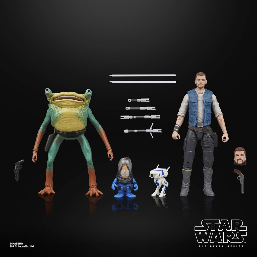 STAR WARS The Black Series Cal Kestis, BD-1, Turgle & Skoova Stev, Jedi