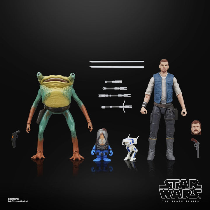 STAR WARS The Black Series Cal Kestis, BD-1, Turgle & Skoova Stev,...