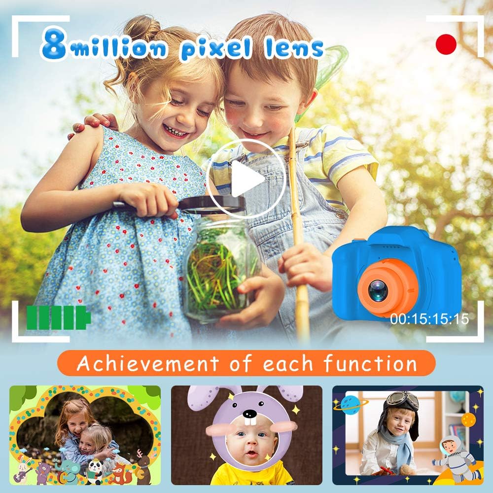 Seckton Cámara de selfie mejorada para niños, regalos de cumpleaños...