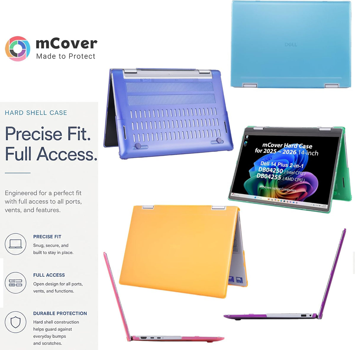mCover Funda solo compatible con PC Dell 14 Plus 2 en 1 DB04250 \/...