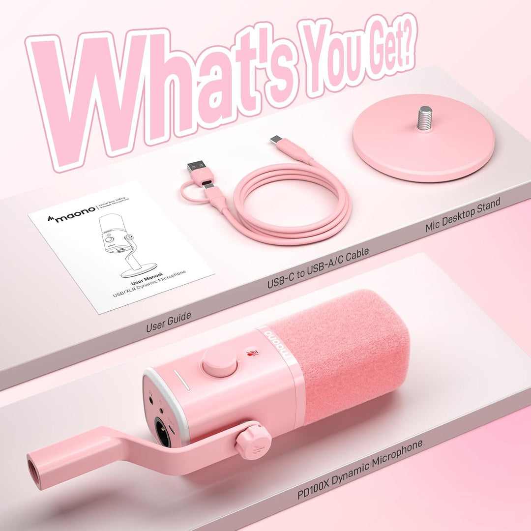 Micrófono de juego dinámico MAONO: Micrófono de computadora USB XLR...