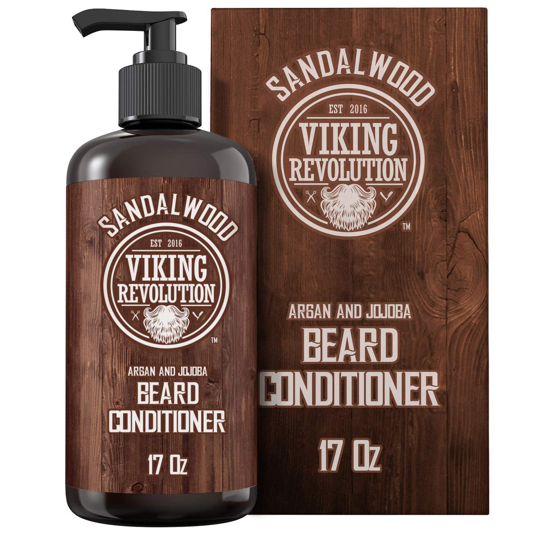 Viking Revolution Acondicionador de barba con aceites de argán y jo...