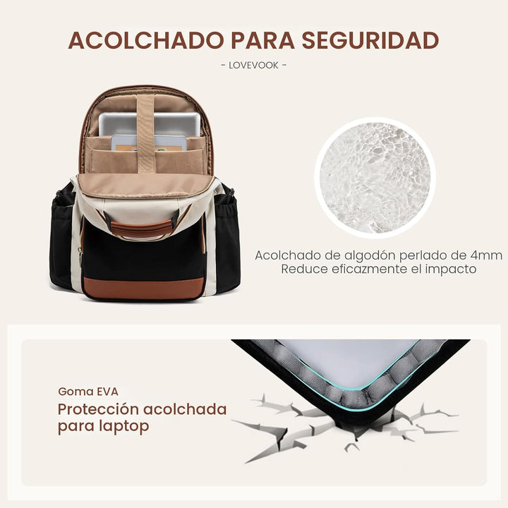 LOVEVOOK Mochila para laptop para mujer, 15,6 pulg.