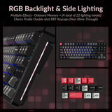 Keychron Teclado mecánico con cable C3 HE TKL (80% de diseño), inte...