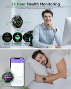 SOUYIE Reloj inteligente militar resistente para hombres 1.43 "AMOLED