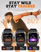 Reloj inteligente para hombre, rastreador de ejercicio: relojes digitales militares para hombre, Bluetooth, responder llamadas, correr, impermeable, teléfonos Android, iPhone, Samsung, monitor de sueño, podómetro