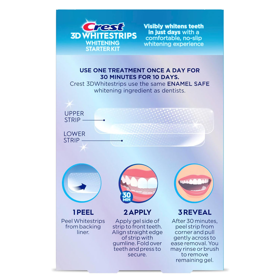 Crest Kit de iniciación de blanqueamiento 3D Whitestrips - Kit de b...