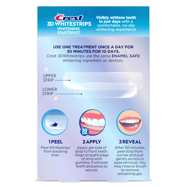 Crest Kit de iniciación de blanqueamiento 3D Whitestrips - Kit de b...