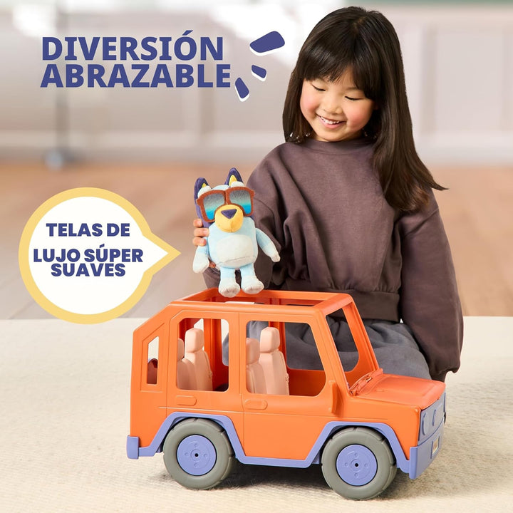 Bluey Big Heeler 4WD Gran Coche de Juguete, Coche de Juguete Intera...