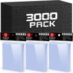 3000 fundas para tarjetas intercambiables, protectores de tarjetas blandas transparentes, fundas de plástico de 2.64 x 3.36 pulgadas para tarjetas de béisbol, MTG, TCG, tarjetas deportivas y tarjetas