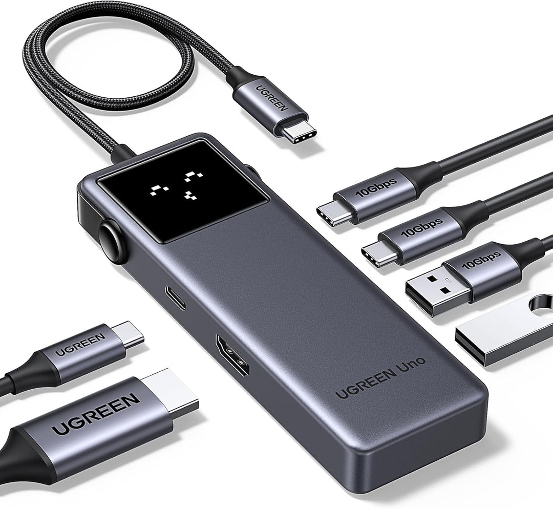 UGREEN Paquete de banco de energía con uno 6 en 1 USB-C Hub 10Gbps...