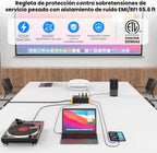Protector contra sobretensiones de filtrado EMI/RFI, cable plano de