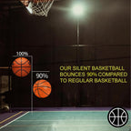 Rzkipdy Balón de baloncesto silencioso tamaño 5 (27.5") – Sin vacío en el envío - 2025 Balón de espuma suave sin aire de sonido silencioso para regate silencioso y entrenamiento en interiores