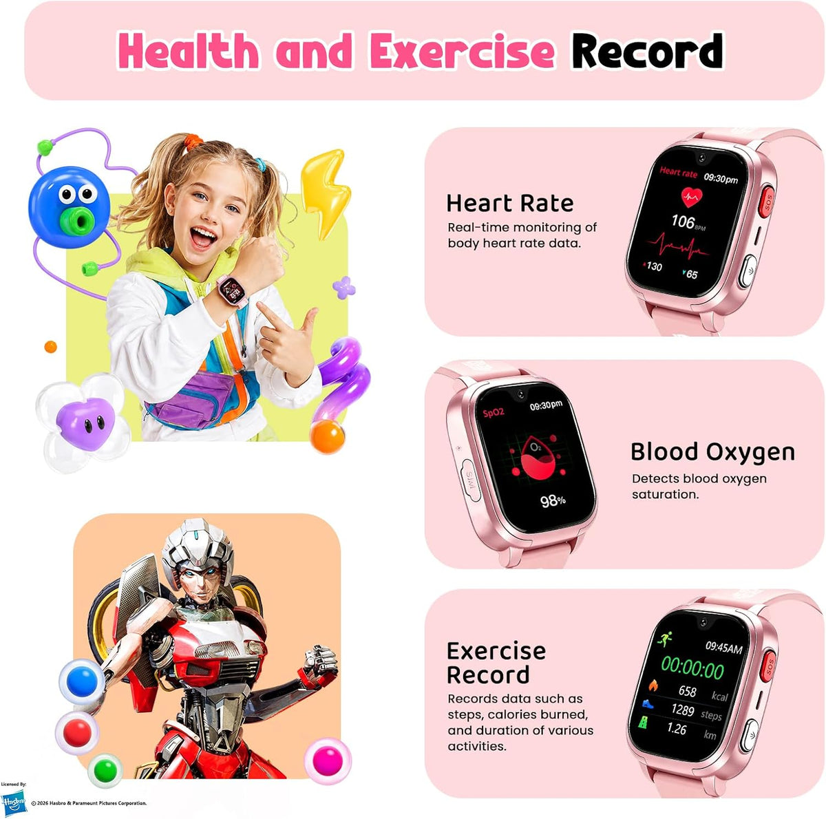 Reloj inteligente para niños, reloj inteligente con GPS 4G para niños y