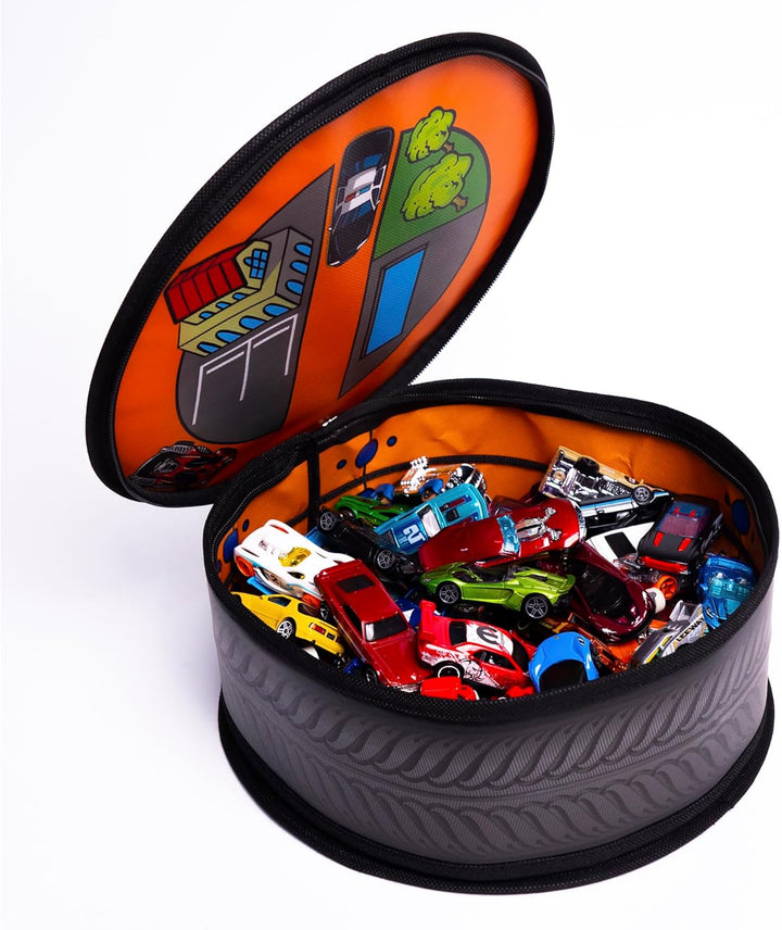Hot Wheels Tara Toy: ZipBin Wheelie Track Pack - Se despliega en un...