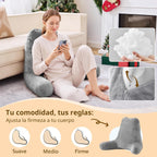 Sasttie Reading Pillow para Bed, Back Pillow para Sitting Up, Dark Grey