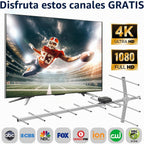 Antena digital HDTV al aire libre, antenas para soporte de TV ático o