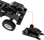 TRX4M Kit de chasis de nailon con caja de cambios de 2 velocidades, distancia entre ejes de 6.102 in premontada 1/18 RC marco sobre orugas para TRX4M Bronco Defender JJRC C8809 C8801