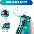 GOSWAG Botella de agua de viaje de acero inoxidable aislada de 24 onzas