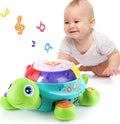 iPlay, iLearn Juguete Musical de Tortuga para gatear para bebé, Bilingüe en español e inglés