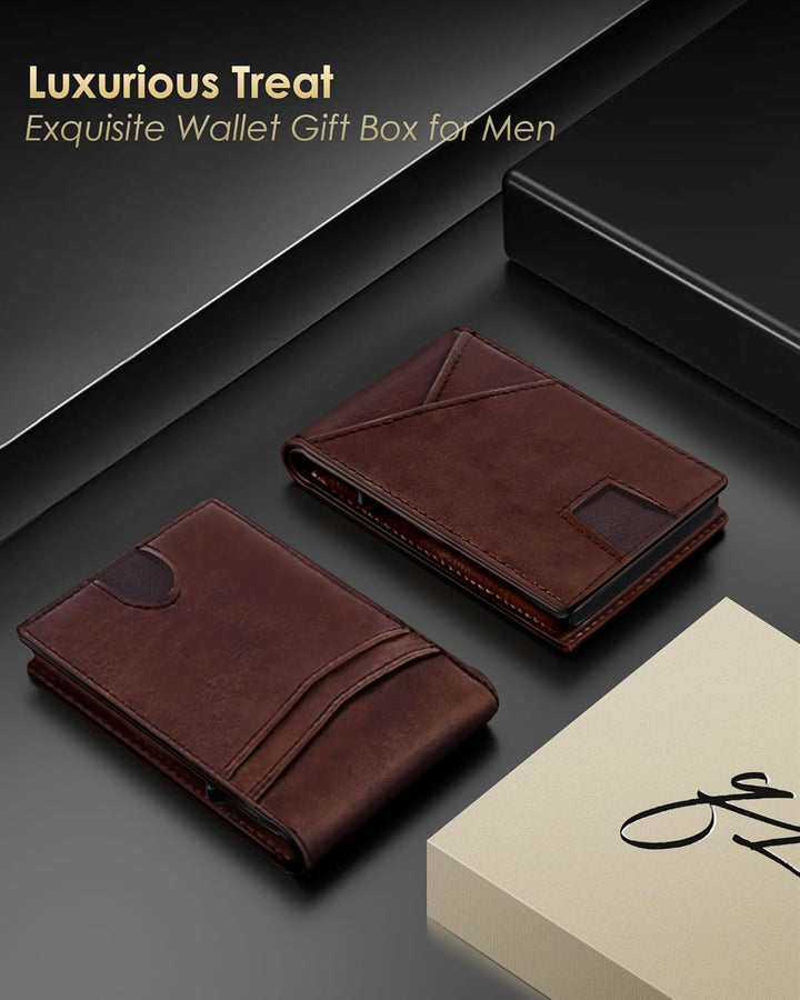 QLD Cartera para hombre \u2013 Bloqueo RFID [funcional y práctico]...