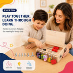 Montessori - Tabla de madera para niños y niñas de 3 a 5 años