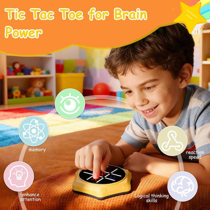 VDPDO Juego electrónico de Tic Tac Toe, 5 en 1 eléctrico Tic Tac To...