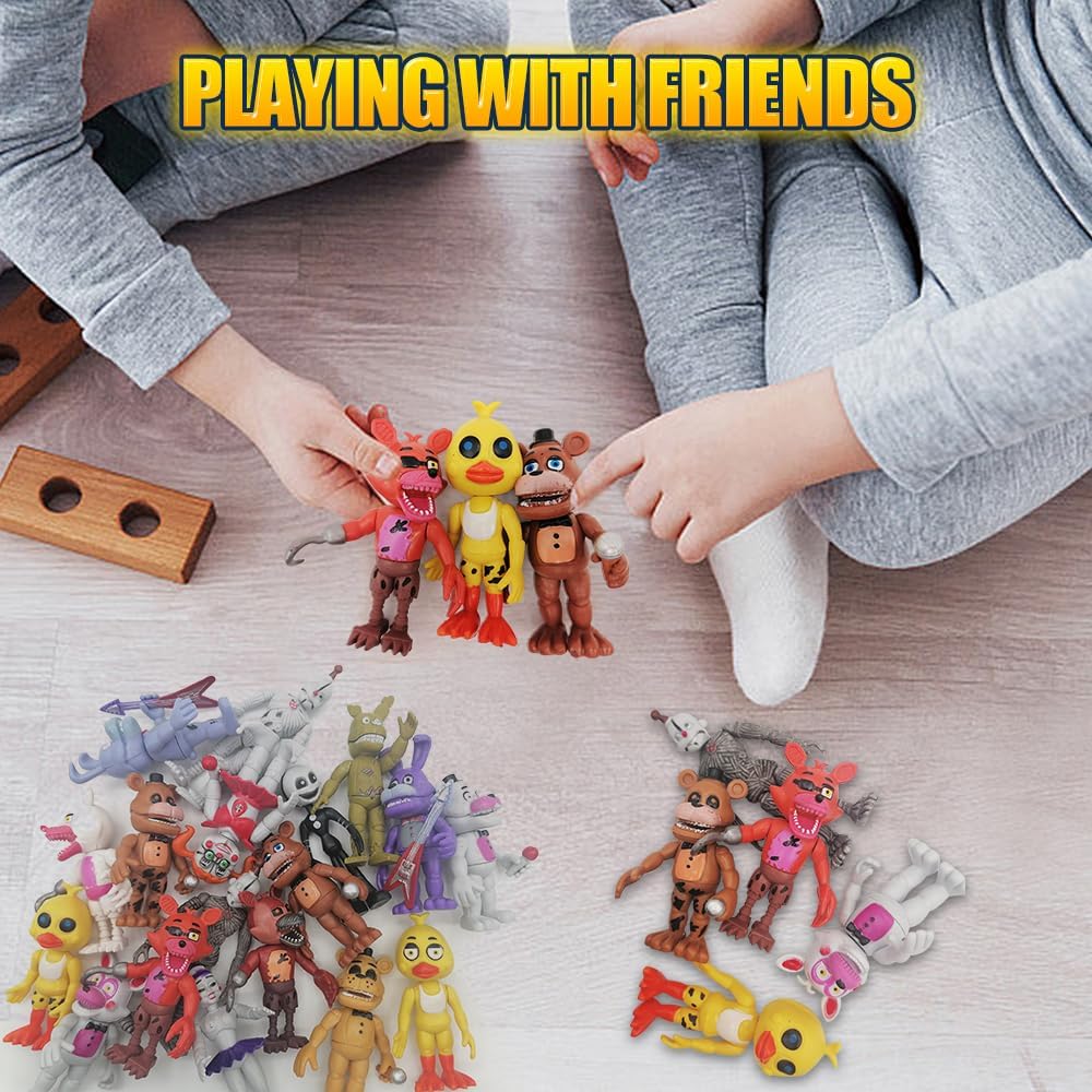 Figura de acción, 18 piezas de figuras de juego, muñecas con articu...