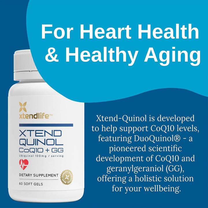Xtendlife Xtend-Quinol CoQ10 Suplemento para la salud del corazón,...