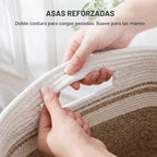 OIAHOMY - Cesta de lavandería de 91L, cesta de lavandería extragrande, cesta plegable de cuerda de algodón, cesta de almacenamiento tejida para mantas, ropa, almohadas - 16x15x24 - Amarillo